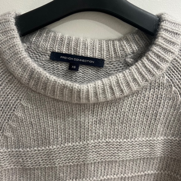 French Connection Light Grey Angora/nylon Blend Sweater - Picture 2 of 5